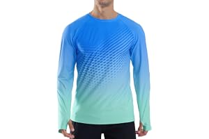 veepro Men’s UV Protection Long Sleeve T-Shirt Top Breathable Running Sport Gym Shirt Quick Dry Lightweight Rash Guard Shirts