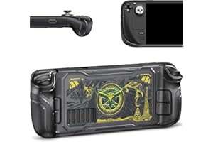 JINGDU Funda para Steam Deck/Steam Deck OLED,Cubierta Fusionada de Tela Suave y Carcasa Dura,Funda Premium con Agarres Antideslizantes y Impresión UV para Steam Deck,Ring