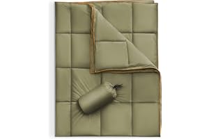 Sonive Camping Blanket Ultralight Multifunctional Warm Travel Outdoor Blanket waterproof blanket,Lightweight Portable with Carry Bag for Stadium, Picnic, Camping, Beach, Dogs,Army green,203x213 cm