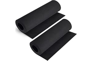 2 Paquets de Mousse EVA Noire, MEARCOOH 35.5 x 150cm Mousse EVA 5mm, EVA Foam Cosplay haute densité 86kg/m3 pour projet de bricolage de costume (2PCS 5mm Noire)