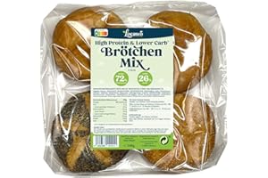 ‎LOCAWO Locawo High Protein & Low Carb Kaiserbrötchen | Brötchen Mix | Eiweißbrötchen | Voller Weizengeschmack | Vegan | ideal für eine eiweißreiche, kalorien- und zuckerreduzierte Ernährung