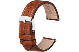 Anbeer Skórzane paski do zegarków z szybkim zapięciem, oryginalne paski do zegarków dla mężczyzn i kobiet, 18 mm, 20 mm, 22 mm, włoski skórzany pasek do zegarka, klamra ze stali nierdzewnej