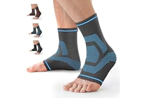 AWENIA Protege Chevillère Soutien Respirante Compression Sport Cheville Entorse Protecteur pour Meilleure Circulation Sanguine,Soulage Le Gonflement/Les Douleurs/la Tendinite Achilléenne