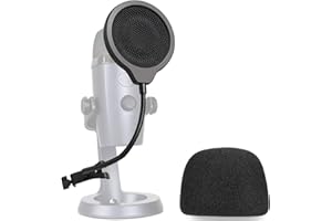 Filtro Anti-pop Yeti Nano Mic con Parabrezza in Schiuma - 4 Pollici 3 Strati Pop Filter e Foam Windscreen per Blue Yeti Nano Microfono per Migliorare la Qualità del Suono di YOUSHARES