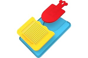 Chefclub Kids - Kit Planche à Découper 3 en 1 pour Enfants - Antidérapante, Ergonomique et Sécurisée - Apprentissage Facile de la Cuisine - Accessoire Innovant et Ludique - Dès 4 Ans
