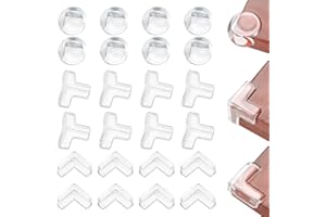 YUKAIWN 24 STK Kantenschutz Eckenschutz für Baby & Kinder, Tischkantenschutz Selbstklebend Transparent, Tischeckenschutz Eckkantenschutz für Tisch Schrank Kante Möbel Ecke Corner Protectors