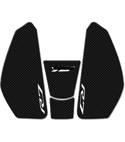 Resin Bike Tankdeckel-Aufkleber Für Yamaha YZF R7 2021-2025 – 3D Harz, Schwarz, Made In Italy, Schützt Vor Kratzern