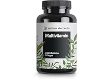 Multivitamin – 365 vegane Tabletten – Jahresvorrat – wertvolle Vitamine A-Z, mit Vitamin K1 und K2 – ohne unnötige Zusätze – 