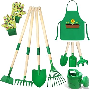 Kit Avec pour 3 de pelle à main enfants partir ans - pelle, râteau, bêche, cuillère, fourchette, outils - Jeux - Jouets
