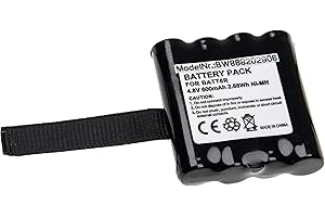 vhbw Batería Recargable reemplaza Midland BATT6R, BATT-6R para Radio (600 mAh, 4,8 V, NiMH)