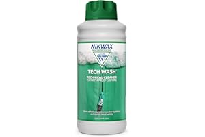 Nikwax TECH WASH 1 Litre Wash-In Technical Cleaner - Market Leading Cleaner Designed to Revitalise Water Repellency and Breathability of Waterproof Gear, Outdoor Clothing and Synthetic Sleeping Bags