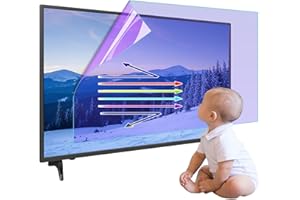 JANEFLY 55-75 pollici Pellicola salvaschermo anti luce blu per TV Pellicola antiriflesso Filtraggio della luce blu dannosa per TCL/Samsung/Toshiba/Sony/LG/Hisense / 55in 1221x689mm
