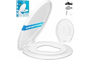 KESSER® WC Sitz mit Absenkautomatik Toilettendeckel Quick-Release-Funktion und Softclose - einfache Montage Klodeckel aus Duroplast Toilettensitz mit Edelstahl Befestigung Kinder mit kindersitz