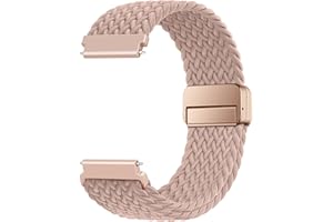 Yoohoo 20mm Watch Straps for Samsung Galaxy Watch 7/6/5/4/FE 40mm 44mm/6 Classic Strap 47mm 43mm/4 Classic 42mm 46mm/5 pro 45mm/ Active 2 40 mm 44 mm/Active 40 mm,Nylon Magnetic Bands for All