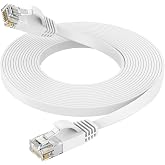 Ercielook Cat 6 Flat Ethernet Cable 15m RJ45 for Router | High speed, compatible with modem, PS4/5, Xbox. Stable and durable