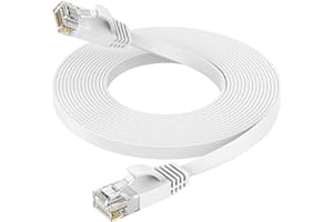 Ercielook Câble Ethernet 10m Cat6 - Rj45 Plat Lan 1000 Mbit/s Câble Internet pour Routeur Switch PC Portable Smart TV