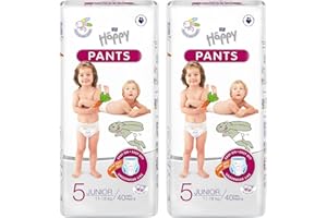 ‎BELLA BABY HAPPY bella baby Happy Windel Pants Gr.5 Junior 11-18 kg 2 x 40 Stück,windelhosen für Kinder, Ideal zum Töpfchentraining Töpfchen Trainingshose