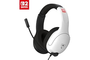 Turtle Beach Airlite Fit Negro y Blanco - Auriculares de Juego con Cable para Nintendo Switch 2