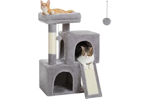 PETEPELA Drapak nowoczesny drapak dla kotów, mały jaskinia, szary