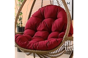 YUWANGG Cuscino per sedia a forma di uovo,Cuscino per poltrona sospesa,cuscino per sedia in rattan,cuscino integrato,Varie opzioni di colore,Adatto per giardini esterni, altalene interne, divani（120*80cm）