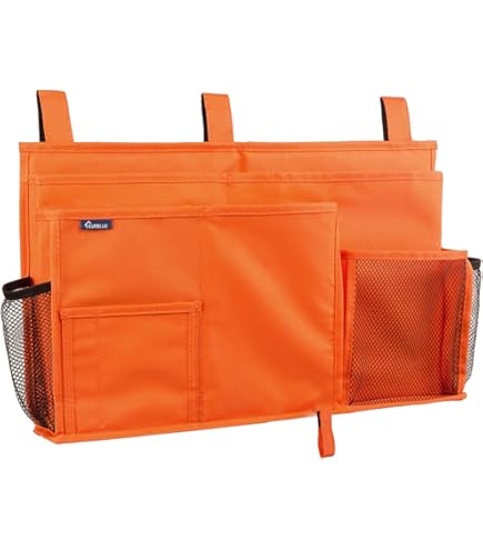 Tasche Organizer Da Appendere Al Letto - Porta Oggetti Da Comodino Con Ganci, Verde - Foto 2