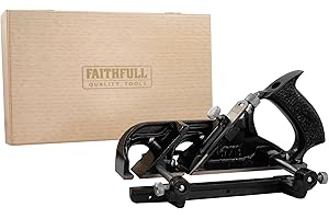 Cepillo de rebaje Faithfull 778 en caja de madera – Cepillo de rebaje y rebaje de hierro fundido con base rectificada con precisión para carpintería, recorte y trabajos a contraveta