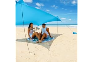 Otentik Nano Sunshade for Beach or Outdoors - Sun Canopy - Beach Shelter - Sail Canopy - Sun Awning With 2 Poles