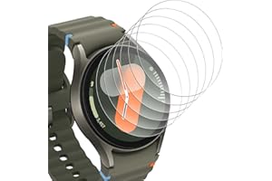 Bigqin 6Pcs Screen Protector Compatible with Samsung Galaxy Watch 7/6/ 5/4 40mm, Tempered Glass Screen Protector, HD Clear, 9H Hardness, Bubble-Free, Anti-scratch Protection Film