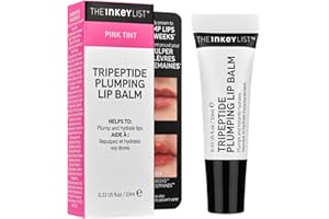 The Inkey List Tripeptide Plumping Lip Balm 10ml, Clinically Proven Plumping Tinted Lip Care, Hydrates Dry Cracked Lips, Vegan & Cruelty Free, Pink Tint