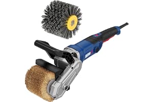 DEDRA 1 300 W satinmaskin, metall- och nylonborste, 900-3700 varv/min, 2 m kabel, lätt vikt med endast 3 kg, halkfritt extra handtag, mjukt startsystem