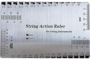 Wjelet Guitar Setup Kit Guitar Tools String Action Gauge Ruler and Height Gauge for Electric Acoustic Guitar Bass Mandolin Banjo Luthier Repair Measurement Tool