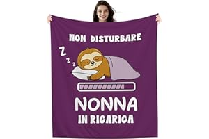Amorea Non Disturbare Nonna in Ricarica Divertente Coperta per la Nonna da parte della Nipote o del Nipote Compleanno Festa della Mamma Regalo di Natale (nonna-b)