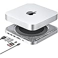 USB-C Hub with Hard Drive Enclosure for Mac Mini M1, Type-C Docking Station with SATA SSD/HDD Slot, Dual USB 3.0/2.0 Port, TF/SD Card Reader, Compatible with Mac Mini 2018/2020