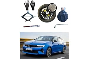D'ANGELO 1988 Kit Ruotino di Scorta 17" compatibile con Opel Astra L (2022>) con Cric, Chiave, Guanti e Sacca