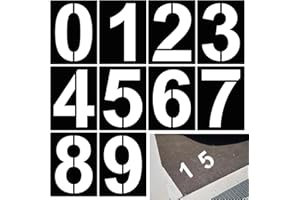 EUIEUT 10 Stück 0-9 Zahlen Schablonen Große Zahlenform Sprühschablonen Wiederverwendbare Malerschablone Zahlenschablonen lackierschablone für Hausnummern Briefkästen Parkplatzmarkierung (25CM)