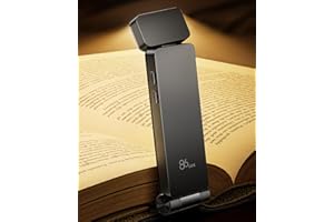 86lux Luce per Lettura Libri a Letto, luce libro lettura notturna Ricaricabile LED Ultra Leggera con, 3 Colori ambra & Luminosità Regolabile, Flessibile per bambini e amanti dei libri, Grigio