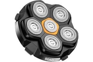 DOAO Men's Shaver Replacement Head, 2025 Upgraded Waterproof Wireless Replacement Blade, Magnetic Blade Head, Wet and Dry Use (A6-Head)