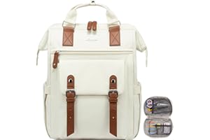 LOVEVOOK Zaino porta PC Donna, Impermeabile Zaino Donna Università con Borsa per Cavo Dati, Zaini Multifunzione Computer Capiente da Viaggio Lavoro Scuola Affari Ufficio
