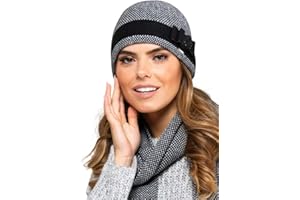 Kamea Damen Winterset Katalonia, 2 tlg, Mütze mit passendem Schal, Geschenk für Frauen