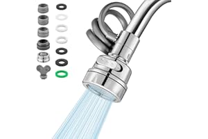 JOEJONI Prolunga per rubinetto, rubinetto girevole multifunzione con 3 modalità di spruzzo, adattatore incluso, per cucina e bagno