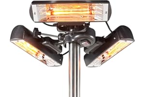 Toolbank La Hacienda Slimline Super Parasol Heater 2.4kW Black U2SB-R24