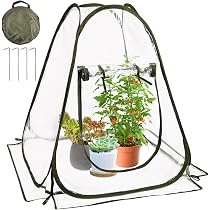 Lenotos Pop-Up-Gewächshaus 76x76x81 Cm – 2er-Set, PVC, Frostsicher Für Pflanzen Innen & Außen