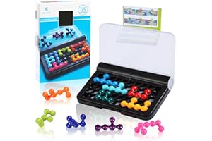 EKSED IQ Puzzlespiel,10 Farben IQ Puzzle mit 120 Arten von Herausforderungen,Smart Games Puzzle Game Gehirnakrobatik-Spiel IQ Geduldsspiel für Ab 6 Jahre Erwachsene und Kinder