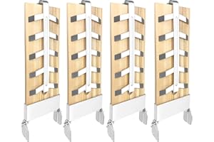 SUBTLETY Flammlachsbretter 4er Set Räucherbrett Flammlachsbrett mit Edelstahl-Halterung 5 Stufen Einstellbar Lachsbretter Outdoor Grill Zedernholzbrett für Feuerschalen & Grill Tragfähigkeit bis 2,5kg