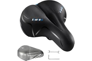 BOFFOX Sella Bici MTB Comoda Morbido in Gel Sella Bicicletta Uomo Donna Ergonomico Impermeabile e Traspirante Ampia Sellino Bici Adatto per Bici da Corsa,Mountain,City Bike