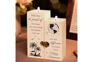 APJIELOP Retirement Gifts for Women Men - Candlestick, Retirement Gift Ideas, Happy Retirement Gifts for Family, Friend, Teacher, Colleagues, Best Retirement Gifts, Retirement Presents, Funny Leaving Gifts