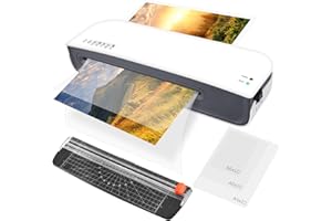 Nigecue Laminiergerät A4, 3 in 1 Laminiermaschine mit 30 Stück A4 A5 A6 Laminierfolien, Laminator mit Papierschneider, Eckrunde, Schnelles Aufwärmen, Ideal für Heimgebrauch Büro Schule Fotos Karten