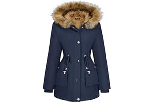 heekpek Women's Winter Hooded Jackets Warm Fleece Lined Ladies Long Coats Waterproof Windproof Parka Outerwear