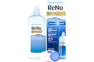 Renu Advanced Multi-Purpose Contact Lens Solution 1 x 360ml – More Than Clean for Soft Contact Lenses – Condition, Clean, Remove Protein, Disinfect, Rinse and Store Your Lenses – Lens Case Included