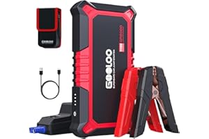 GOOLOO Booster Batterie Voiture 2000A GP2000 12V Démarreur Supersafe (Jusqu'à 8,0L Essence 6,0L Gazole) Jump Starter avec Pinces sécurité intelligentes+Lampe LED+Sorties ChargeRapide 3.0
